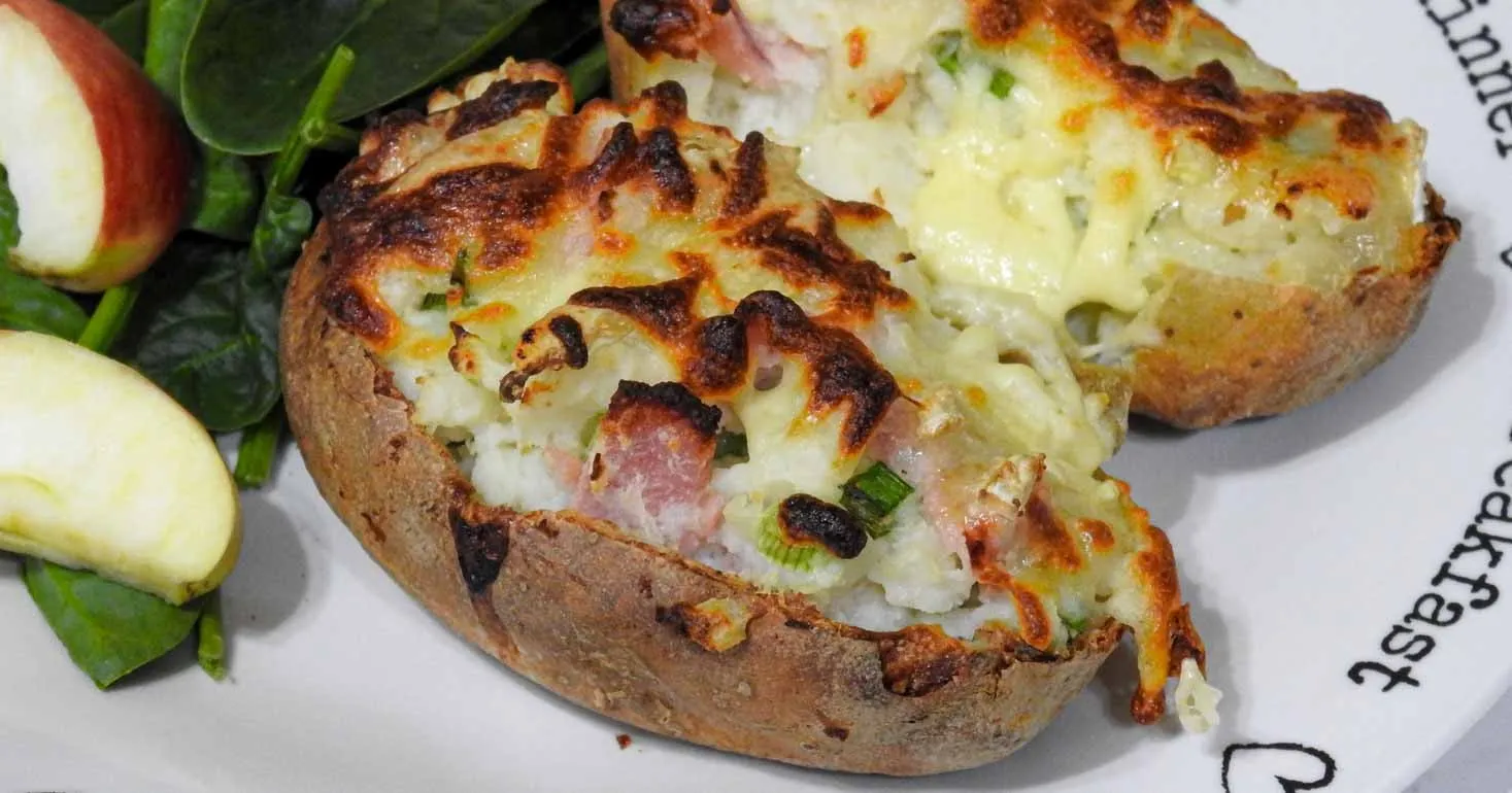 Gluten Free Three Cheese & Bacon Loaded Skins