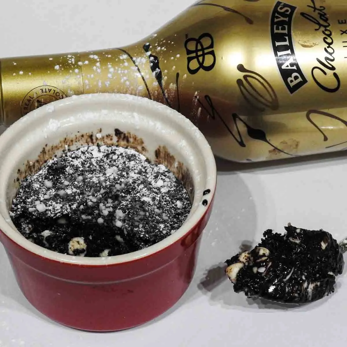 Gluten Free Triple Chocolate Baileys Microwave Brownie