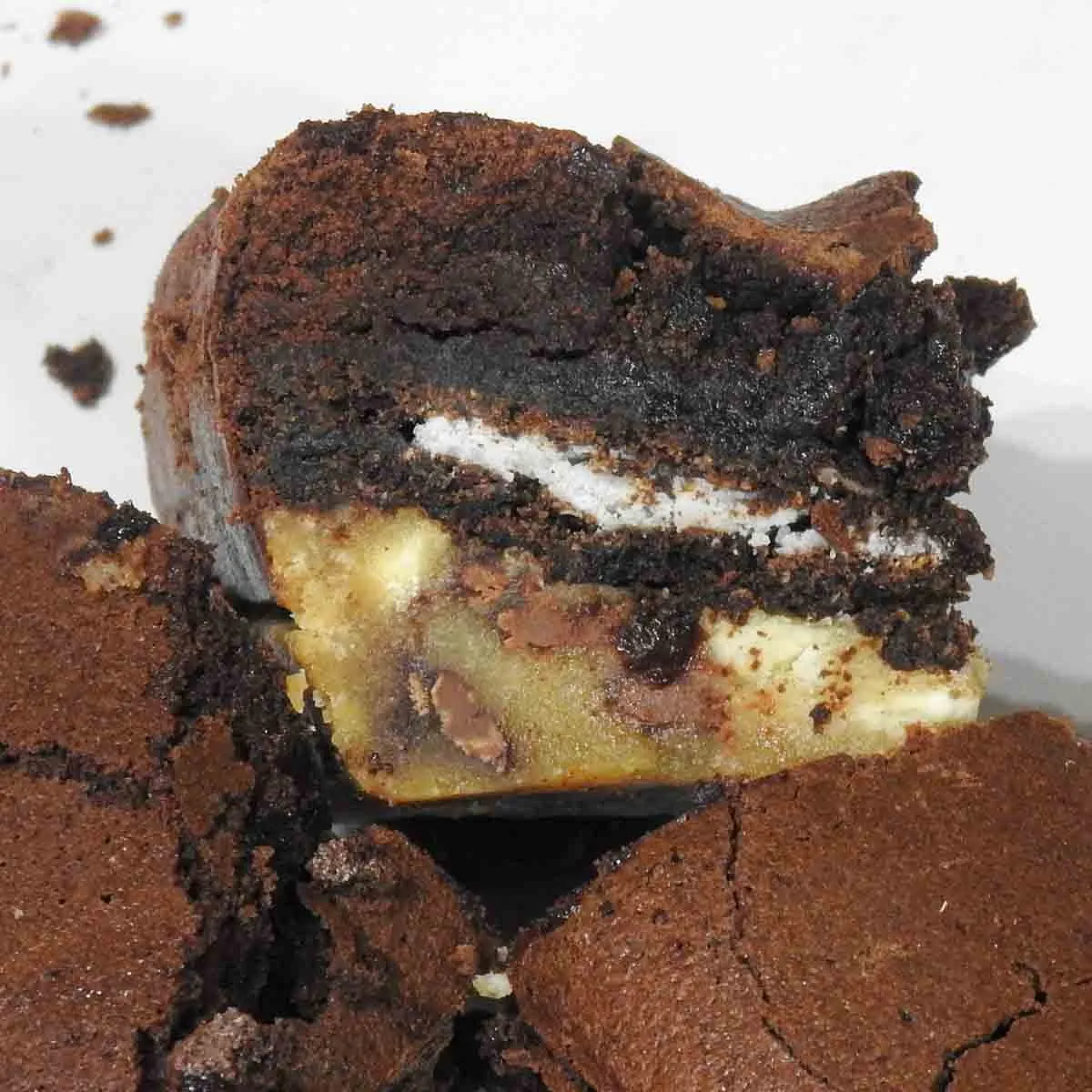 Gluten Free Triple Chocolate Slutty Brownies