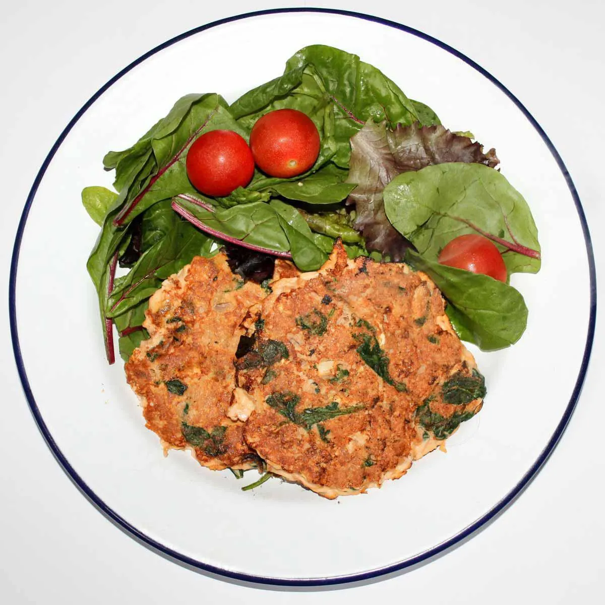 Gluten Free Tuna, Spinach and Mushroom Fritters
