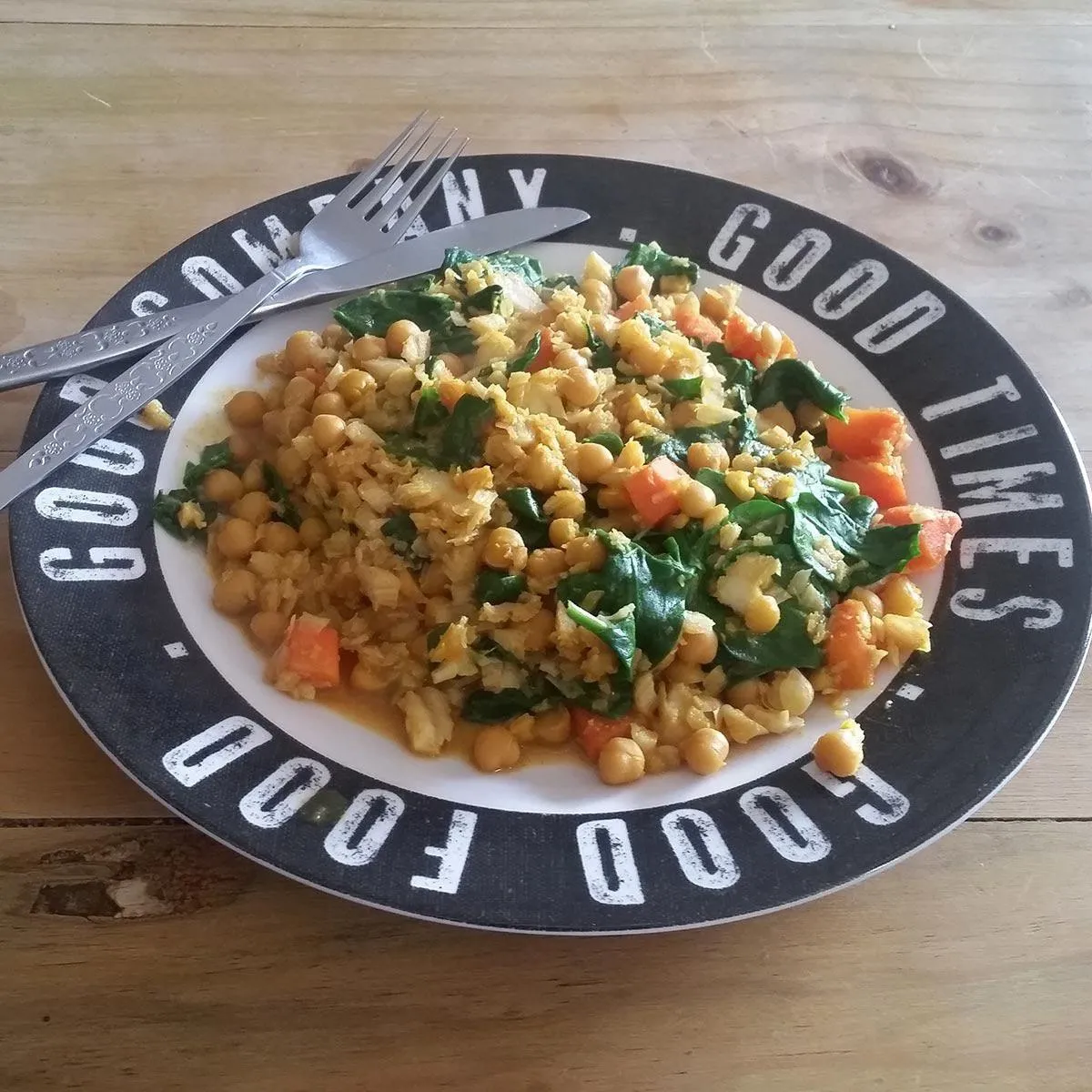 Gluten Free Turmeric Spiced Cod and Chickpeas