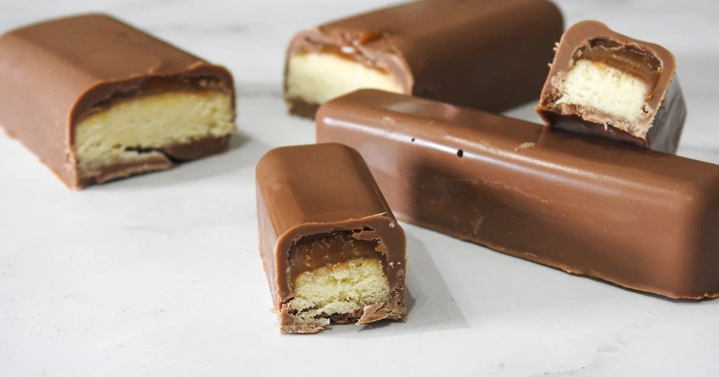 Gluten Free "Twix" Style Caramel Biscuit Bars