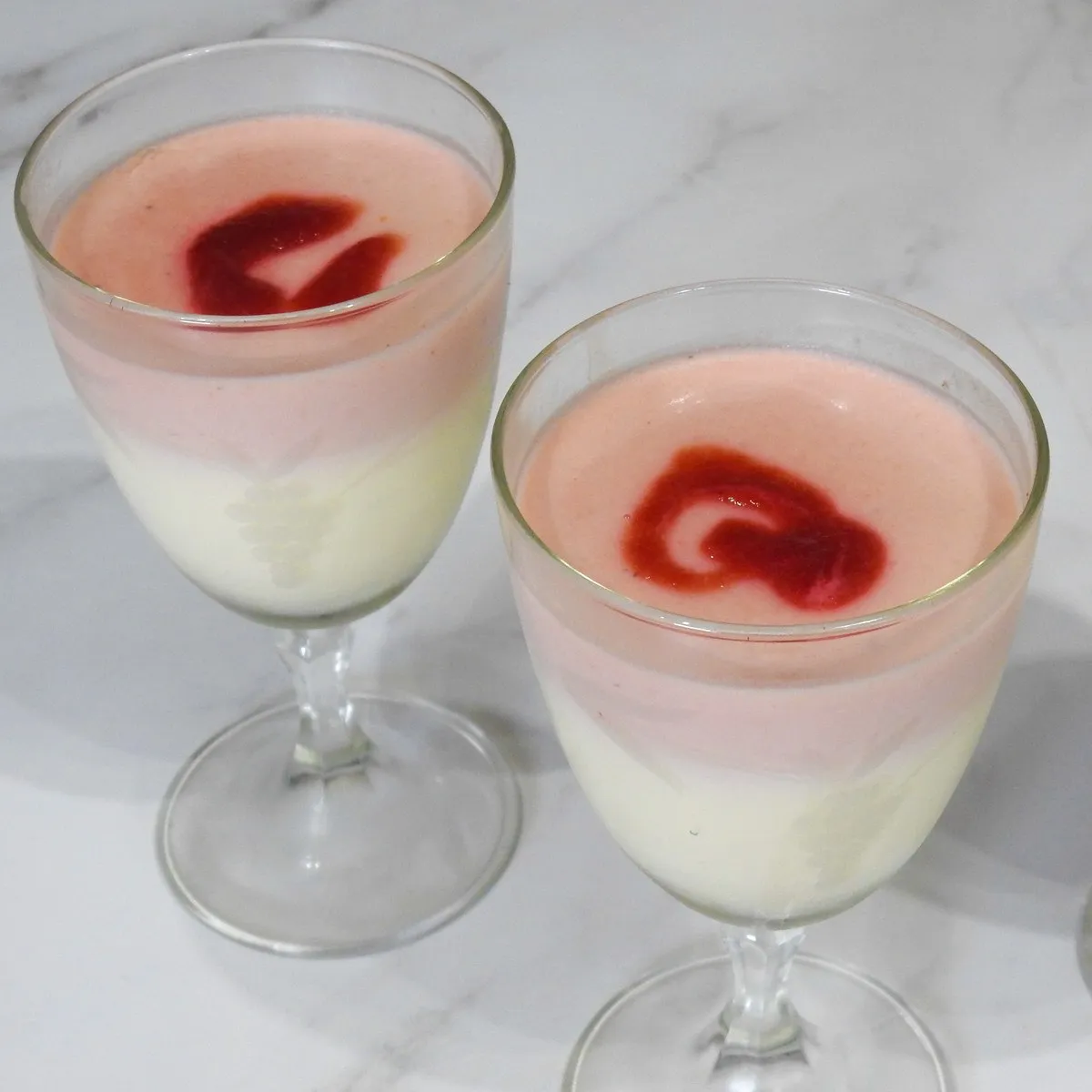 Gluten Free Vanilla and Raspberry Panna Cotta