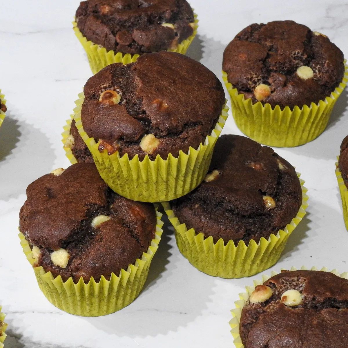 Gluten Free Vegan Triple Chocolate Banana Muffins