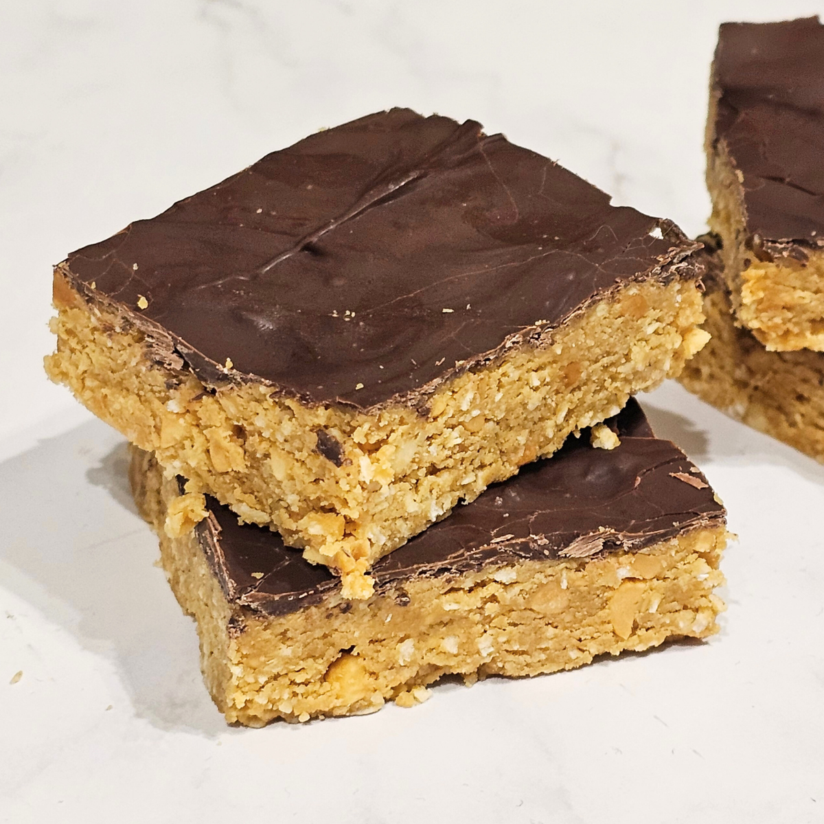 Naturally Gluten Free No Bake Choc Peanut Butter Bars