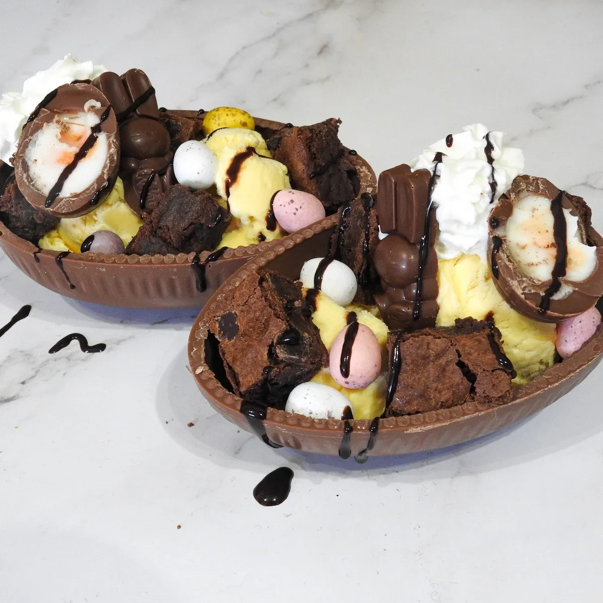Really Easy Gluten Free Chocolate Easter Sundae Bowl