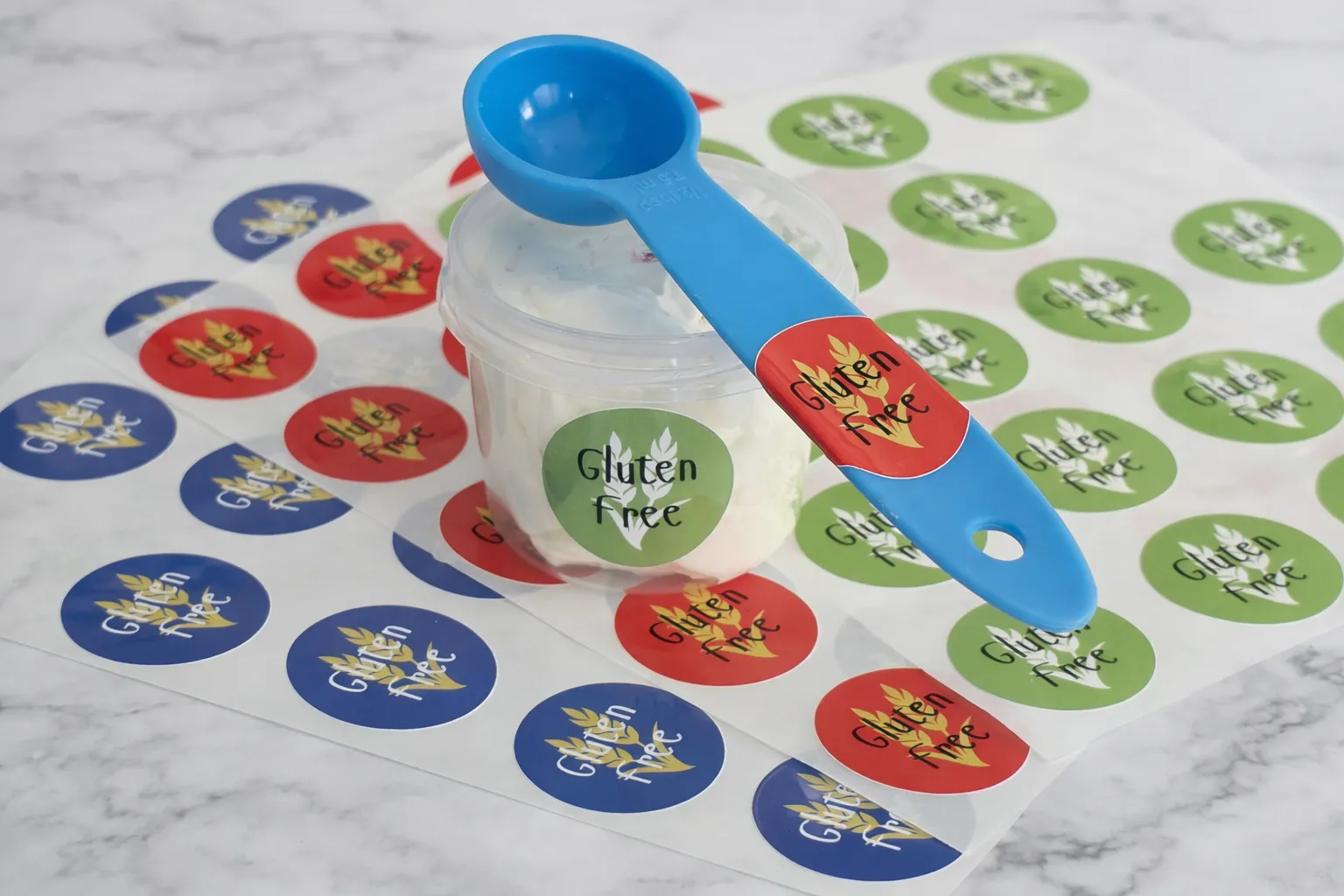 Gluten Free Stickers - Waterproof Coeliac Food Storage Labels